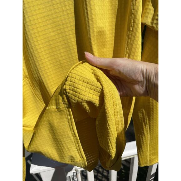 Patagonia R1 Regulator Fleece Pullover Men’s Medium Yellow Waffle Grid Hi-Vis - Picture 10 of 12